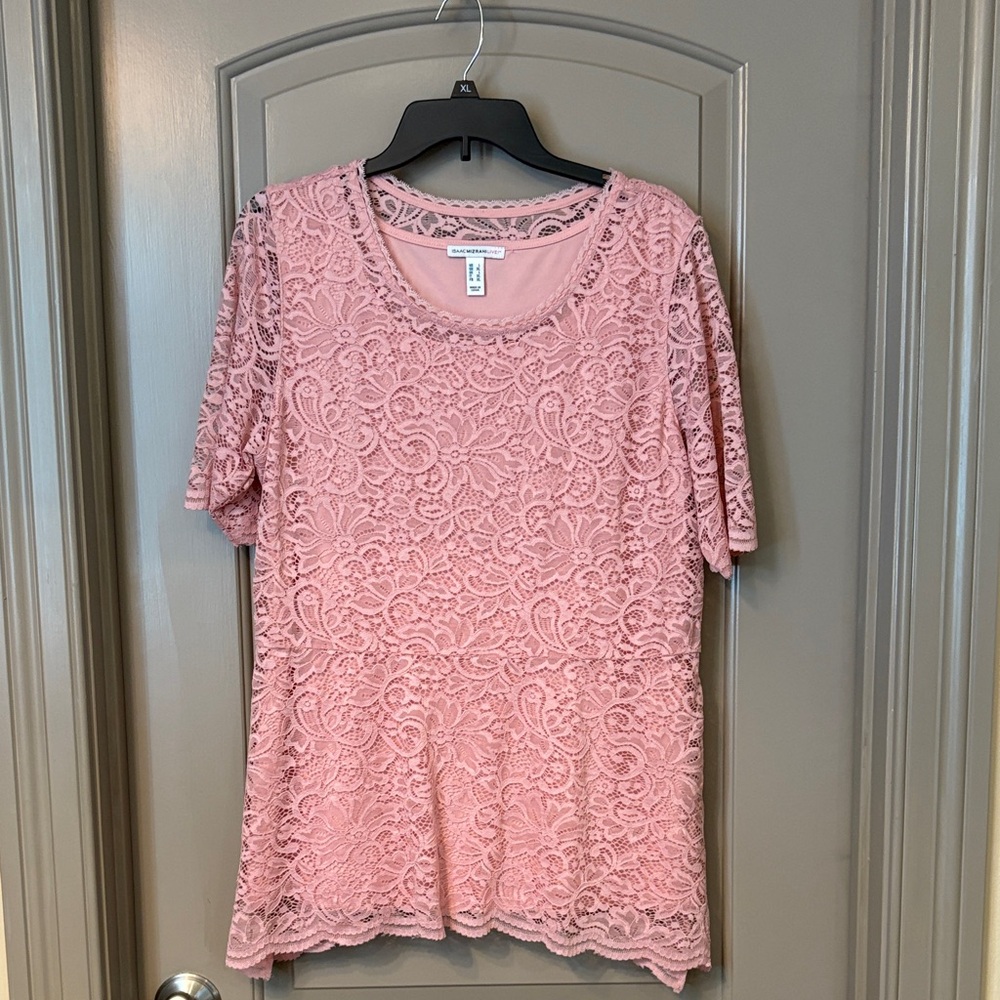 Pink Lace Women Top